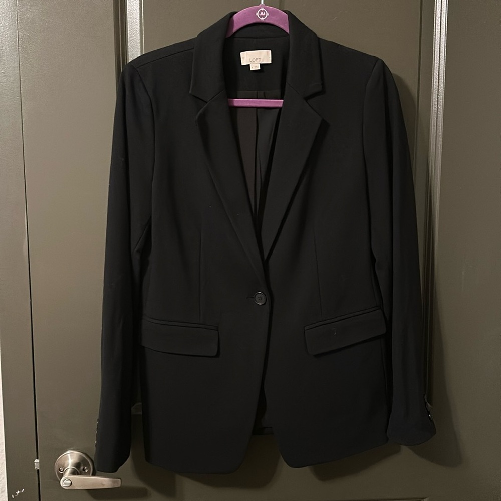 Loft black work jacket size 8